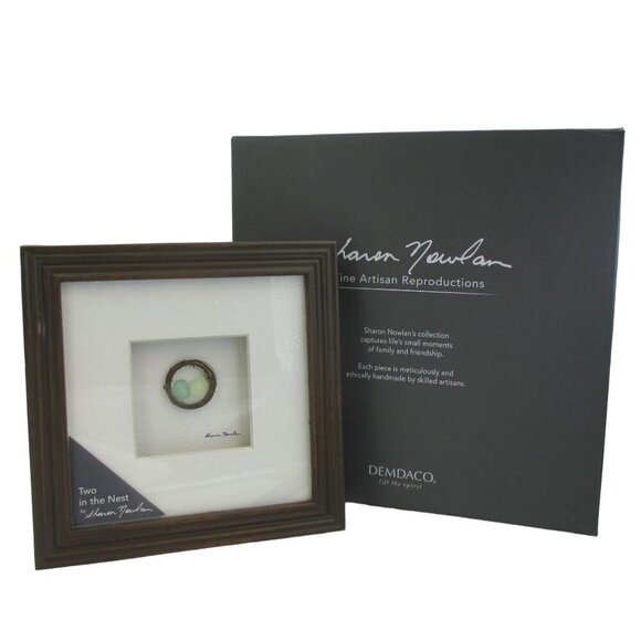 Sharon Nowlan Two in the Nest Shadow Box Frame Nova Scotia Artist NWT - Picture 6 of 8